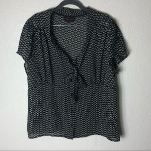 Torrid Short Sleeve Semi-Sheer Blouse